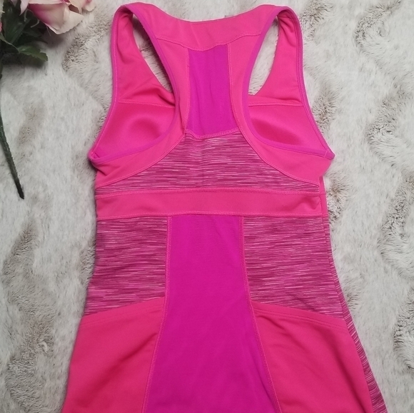 ✨️CL Athleta Pink Tank Top Heathered Side Racer Back - Picture 4 of 11